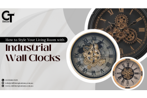 How to Style Your Living Room with Industrial Wall Clocks 