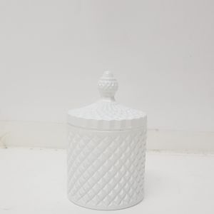 gcc16-WH : Regina Vintage jar - Gloss White
