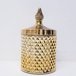gcc16L-GS : Large Regina Vintage jar - Shiny Gold  