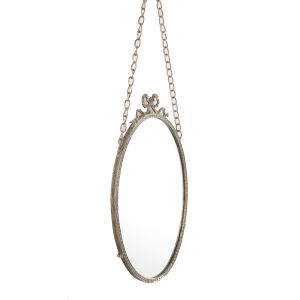 L37 : Antique Oval Hanging Mirror 
