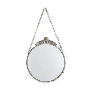 L36 : Antique Round Hanging Mirror 