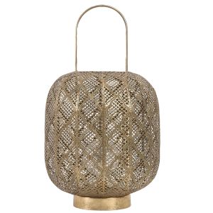 AA11 : Jasmine metal round hurricane lantern w/light globe 