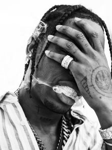 AG233 : 40x50cm Mounted Print : Travis Scott - Hand Pose