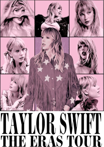 AG234 : 40x50cm Mounted Print : Taylor Swift - Eras Tour / Portrait