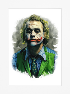 AG242 : 40x50cm Mounted Print : Joker - Heath Ledger