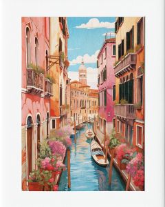 40x50cm Mounted Print : Monet - Venice