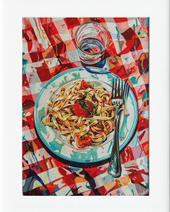 40x50cm Mounted Print : Monet - Italian Pasta