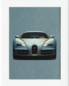 40x50cm Mounted Print : Motor Sport - Bugatti Veyron