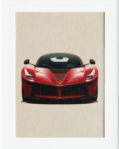 40x50cm Mounted Print : Motor Sport - La Ferrari