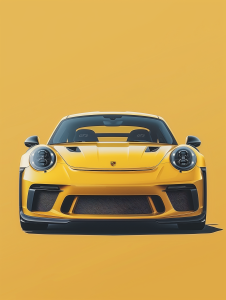 40x50cm Mounted Print : Motor Sport - Porsche_GT3