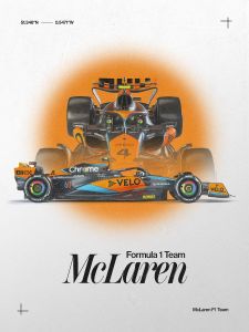 40x50cm Mounted Print : Motor Sport - McLaren F1 Poster