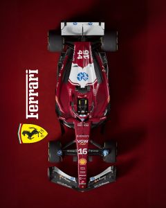 40x50cm Mounted Print : Motor Sport - Ferrari F1 car 2025