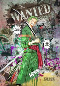 40x50cm Mounted Print : Anime - One Piece Wanted