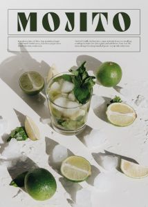 40x50cm Mounted Print : Mojito Recipe