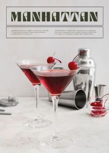 40x50cm Mounted Print : Manhattan Recipe