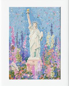 40x50cm Mounted Print : New York - Statue of Liberty