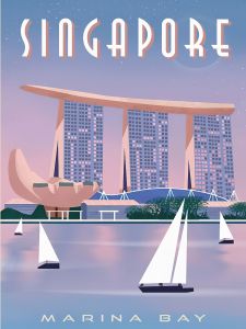 40x50cm Mounted Print :  Singapore