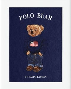 40x50cm Mounted Print : Ralph Lauren Polo Bear Sweater