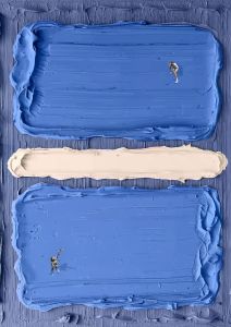 40x50cm Mounted Print : Abstract US Open tennis match