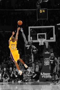 40x50cm Mounted Print :  Kobe 24 Game Winner