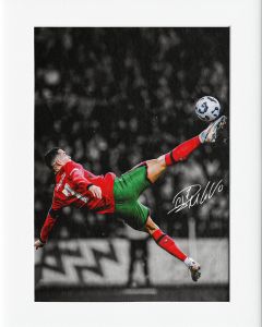 40x50cm Mounted Print :  Ronaldo Scissor Kick Signature Portugal