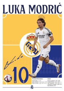 40x50cm Mounted Print : Luka Modric RM Profile