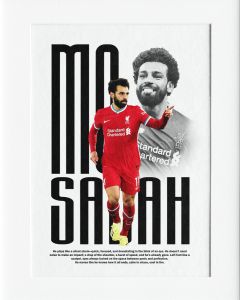 40x50cm Mounted Print : Mo Salah Liverpool Profile