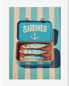 40x50cm Mounted Print : Sardine Can