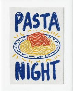 40x50cm Mounted Print : Pasta Night