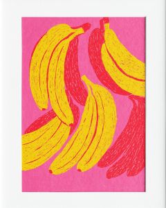 40x50cm Mounted Print : Banana Art
