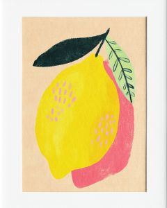 40x50cm Mounted Print : Single Lemon Art