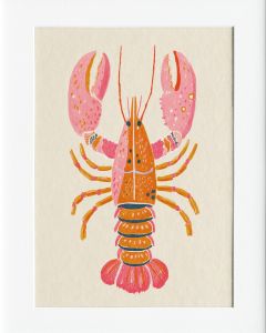 40x50cm Mounted Print :  Sketch Lobster Art