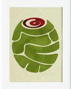 40x50cm Mounted Print : Abstract Green Olive