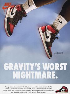 AG212 : 40x50cm Mounted Print : MJ - Air Jordan 1