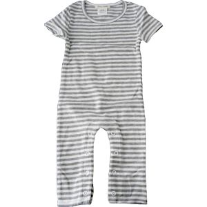 CBS1 : chillibaby cotton boys long leg body suit - grey&white thick stripes