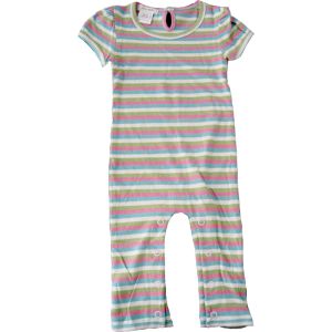 CBS10 : chillibaby cotton girls long leg body suit -green,blue,pink striped