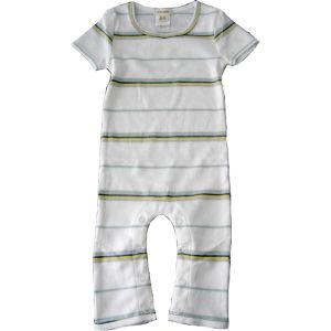 CBS11 : chillibaby cotton boys long leg body suit - white w/thin stripes