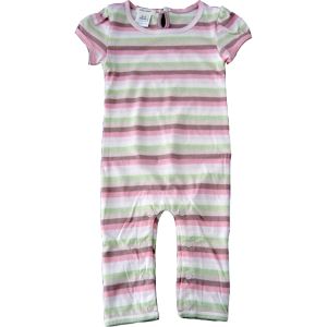 CBS12 : chillibaby cotton girls long leg body suit - pink w/green &choc stripes