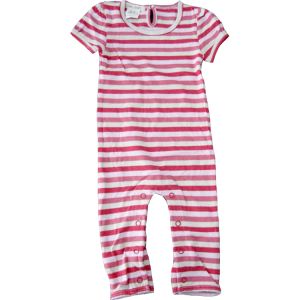 CBS4 : chillibaby cotton girls long leg body suit - pink striped red&cream