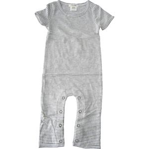 CBS7 : chillibaby cotton boys long leg body suit - grey&white thin stripes