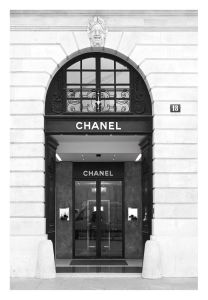 40x50cm Mounted Print : Chanel Store Entrance Paris