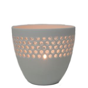 cv03a : Mina ceramic votive - white