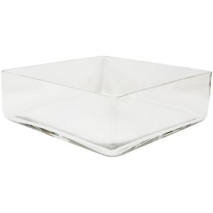 gcb05 : Square glass floating display bowl - 30x30cm  