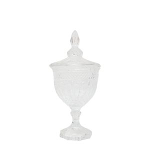 Buckingham crystal glass jar - Small : Clear 