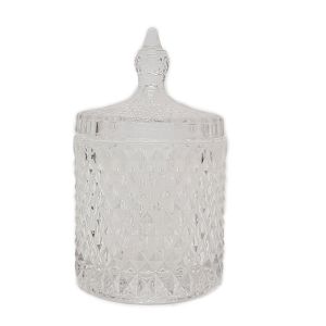 gcc16L-cL : Regina Large glass jar - clear