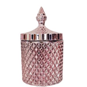 gcc16L-CP : Large Regina Vintage jar - Rose Gold Copper wash (NOT DISHWASHER SAFE)  