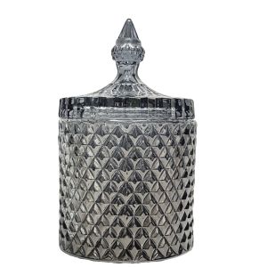 Large Regina Vintage jar - (Laser color) Smoky Grey (NOT DISHWASHER SAFE)