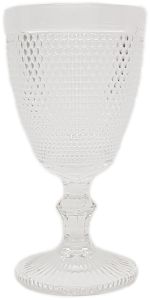 GCC229L-CL : Kate embossed wine glass - H17cm (large) - CLEAR