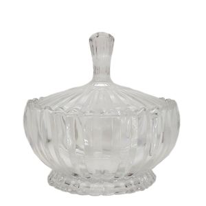 gcc30L : Sarah ribbed oval glass jar - Large 