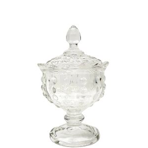 gcc36c : Maggie footed stem glass jar - small **SOLDOUT UNTIL FURTHER NOTICE**
